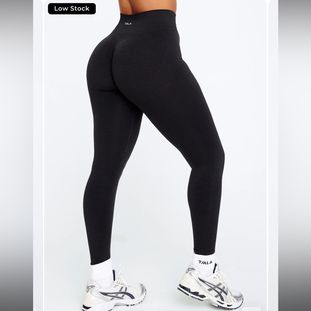 TALA Sculpt Seamless High Waisted Scrunch Legging in Black Marl
